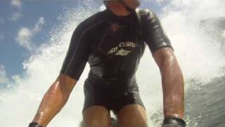preview picture of video 'GOPR0 Kneeboard Surfing Impossibles in Bali  Aug 7 2010'