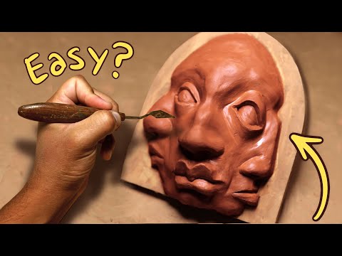 Sculpting a Face with Wild Clay!? 