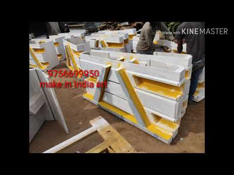 Golden,white wood & steel catering counter