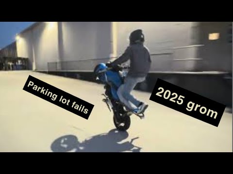 First Parking Lot Stunt Session on 2025 Groms! (Crashes & Fails)