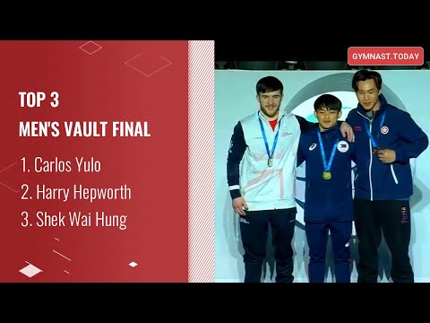 Top 3 in Men's Vault Final - 2023 Baku Gymnastics Apparatus World Cup