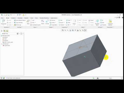 PTC CREO Tutorial : SPIN CENTER