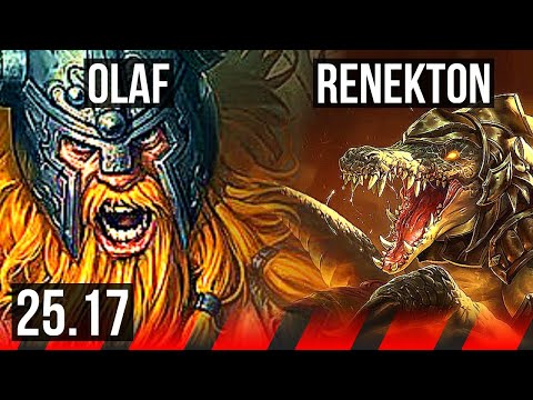 OLAF vs RENEKTON (TOP) | Dominating | KR Master | 25.17