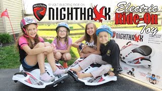 Rollplay Nighthawk 12 Volt Electric Ride-On Toy! Sibling Races! | Crazy8Family