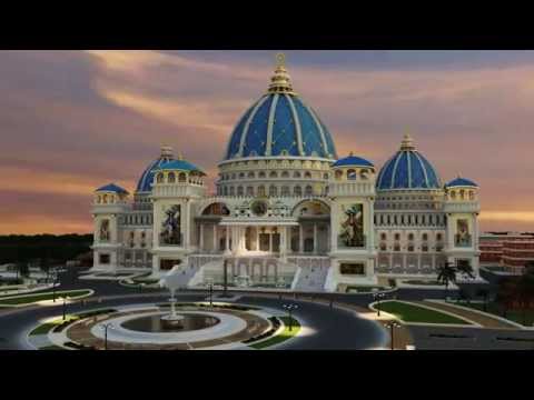 Beautiful Animated View of the Temple of the Vedic Planetarium