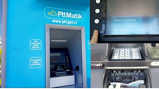 Ptt ATM den BAKİYE SORGULAMA ve PARA ÇEKME Nasıl Yapılır❓️ Hangi Atmlerden Çekil