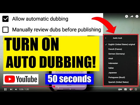 How to TURN ON AUTOMATIC DUBBING on YouTube