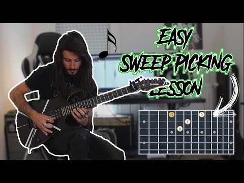 Sweep Picking Lick in E harmonic minor