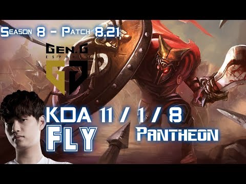 GEN Fly PANTHEON vs FIZZ Mid - Patch 8.21 KR Ranked