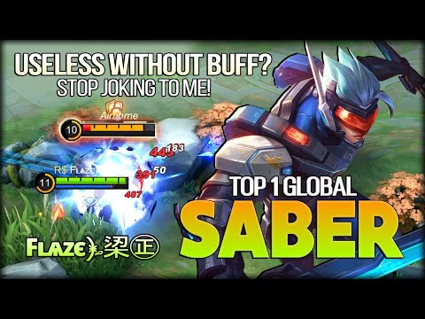 No Buff = Useless? Stop Joking Dude! Fʟѧzє﴿༻鿄㊣ Top 1 Global Saber - Mobile Legends
