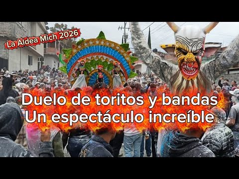 Duelo de Toritos y Bandas Un Espectáculo Increíble! En La Aldea Michoacan🔥🐂✨🎉