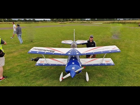 50% SCALE RC PITTS CHALLENGER - GP 176cc EVO FLAT TWIN DISPLAY - DARREN WOODSPRING WINGS SHOW - 2019