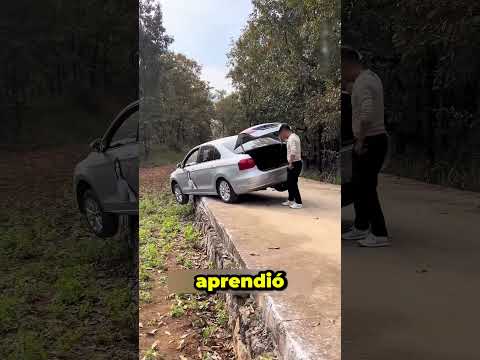 El truco que salvó su coche de caer