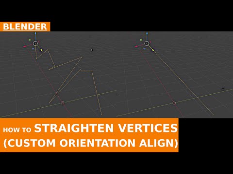 How to Straighten Vertices Between Two Points Using a Custom Orientation in Blender | Tutorial