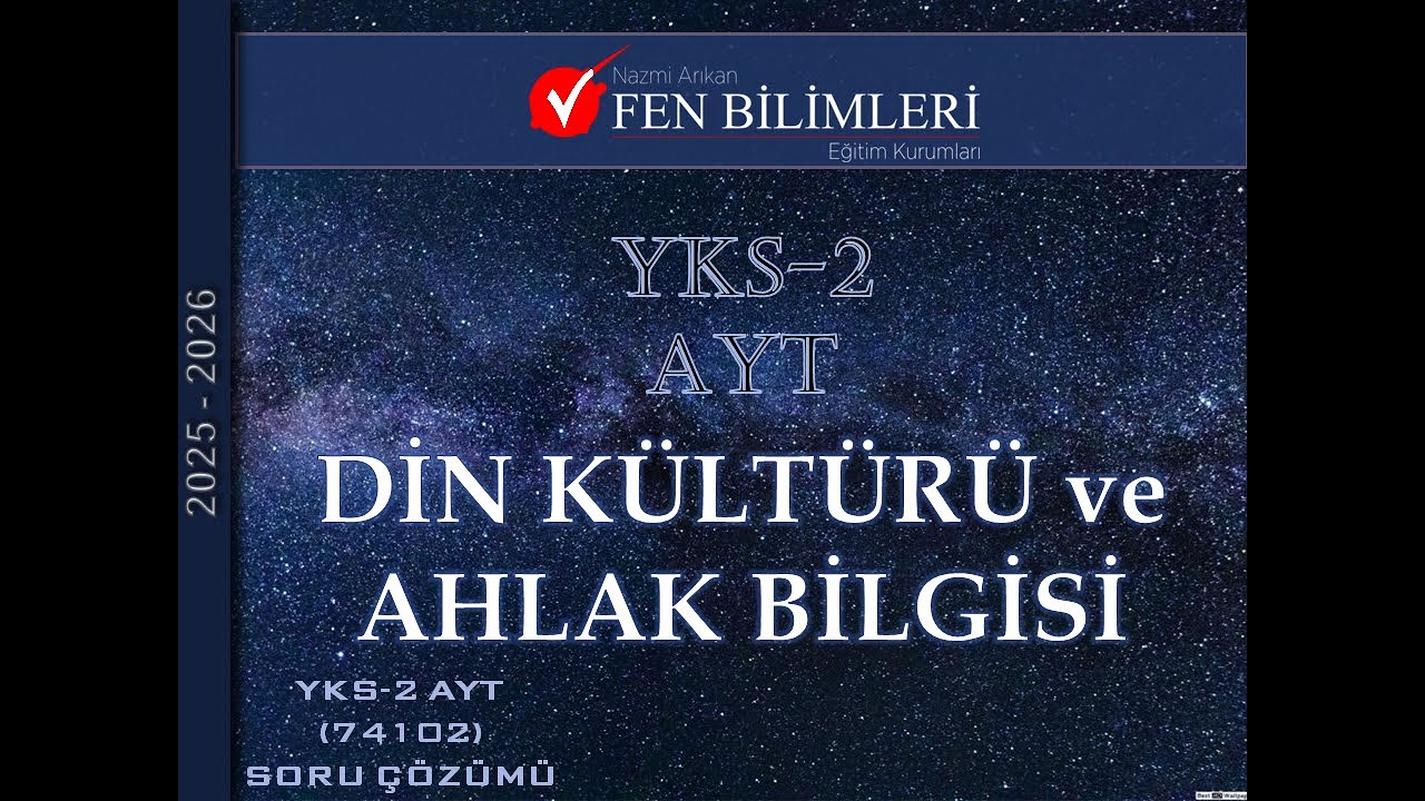 DİN KÜLTÜRÜ ve AHLAK BİLGİSİ YKS 2 AYT (74102)
