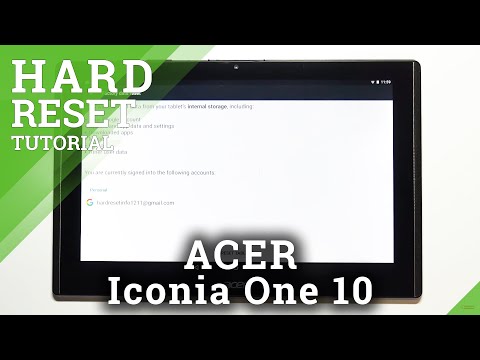 How to Factory Reset ACER Iconia One 10 – Delete All Personal Data & Customized Settings