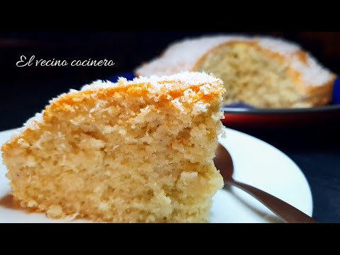 Bizcocho de coco extra jugoso, en airfryer o en horno