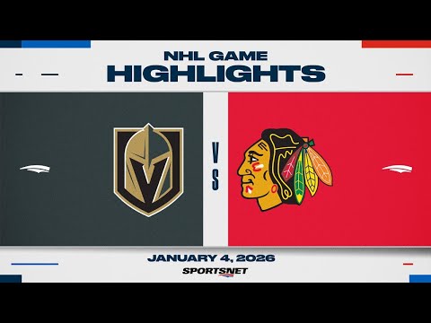 NHL Highlights | Golden Knights vs. Blackhawks - January 4, 2026