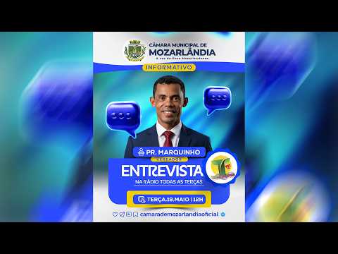 🔴 AO VIVO | Entrevista | Radio | Pastor Marquinho | Câmara Municipal de Mozarlândia