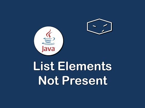 list elements not present in java