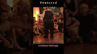 Featured dancers Alejandra Mantiñan and Aoniken Quiroga dancing argentine tango