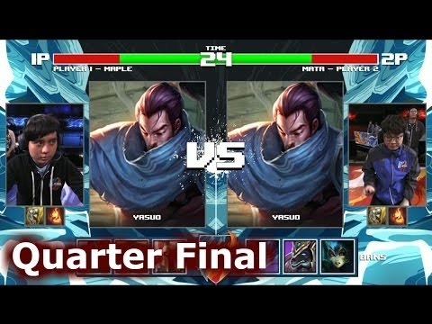Mata Yasuo vs Maple Yasuo | Quarter Final 1v1 Tournament All-Stars 2016 | China vs LMS