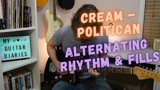 Cream/Eric Clapton - Politician / Guitar Fills / Blues Rhythm Lesson