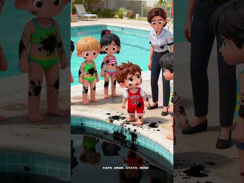 Why is the water in the pool black #2d #cartoon #animation