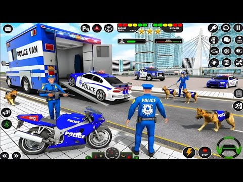 US Police Car Transporter Driving - Police Trailer Truck Driver Simulator 3D - Android GamePlay 2026