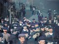 1899 - 20,000 employees entering Lord Armstrong's Elswick Works,  Newcastle-upon-Tyne (Colorized)