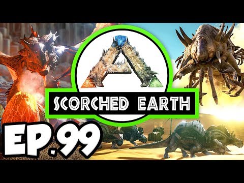 ARK: Scorched Earth Ep.99 - CAN ALPHA ARGIES GO TO THE MANTICORE ARENA?! (Modded Dinosaurs Gameplay)