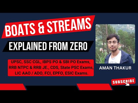 Boats & Streams Explained from Zero | Quantitative Aptitude by Aman Thakur  @LearnForFree112 #ssc