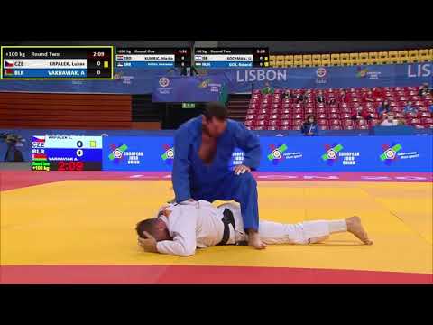 2021 Lisbon 2 K +100 kg Krpálek Lukáš CZE vs  Vakhaviak Aliaksandr BLR