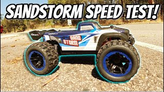 Is the CLAIMED 40 KPH Possible? Sandstorm RC Truck SPEED TEST on 3S Lipo!