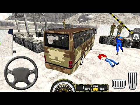 US Offroad Army Soldier Transport Bus Driving Simulator - Android Gameplay