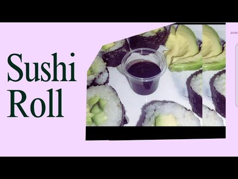 Sushi Roll - Avocado 1st Try #sushi #howtomakesushi #japanesefood