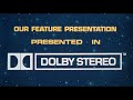 Dolby Stereo Our Feature Presentation 35mm Scan Late 1970s