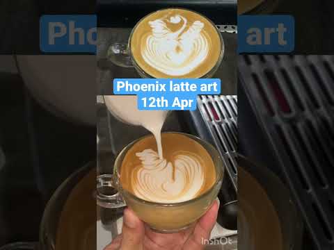 Phoenix latte art 12th Apr #latteart #coffee #phoenix #shorts