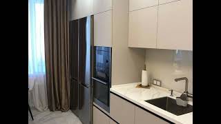 Современная прямая кофейная кухня Проект 65 фото 4