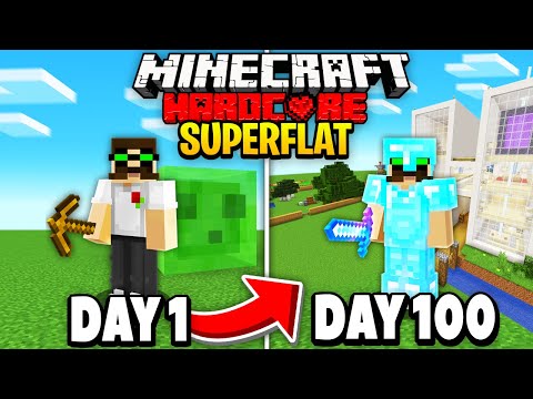 100 Days Survival on Superflat - Hardcore Mode