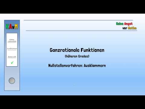 Nullstellen bestimmen durch Ausklammern