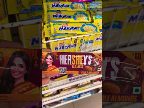 Wow Hershey’s Whole Almond Chocolate Bars 😘🍫🤤 at 60₹ #food #review #youtube #shorts