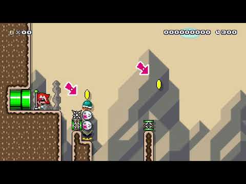 Mario Maker 2 － Desert Koopa Jumps (1% Super-Expert)