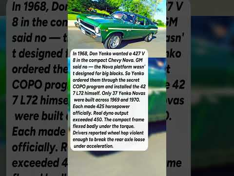 The Chevy Nova With a 427 GM Refused to Build #shorts #automobile #cars