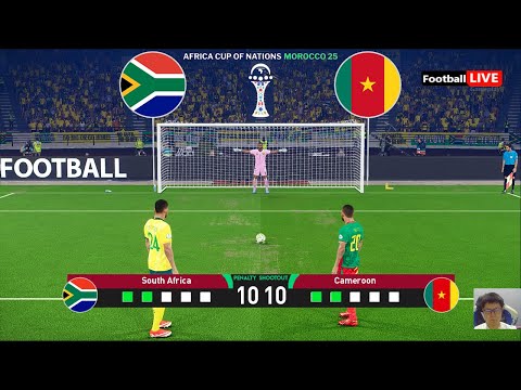 South Africa vs Cameroon - Penalty Shootout | Africa Cup of Nations 2025 AFCON | eFootball PES