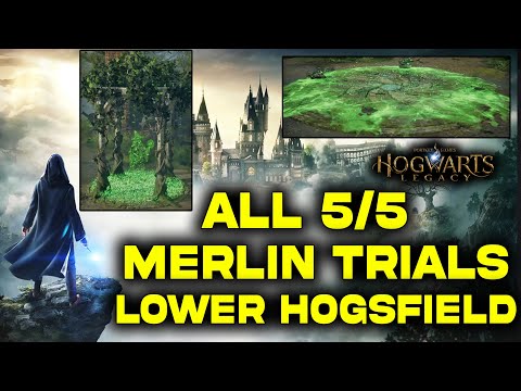 ALL Merlin Trials 5/5 Lower Hogsfield | Hogwarts Legacy Gameplay | Merlin Puzzle