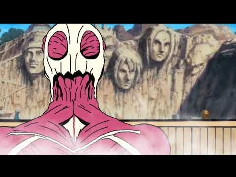 Colossal Titan tries to invade Naruto's village. Naruto Vs colossal Titan