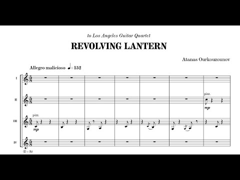 Miscelanea Guitar Quartet performs "Revolving lantern" by Ourkouzounov
