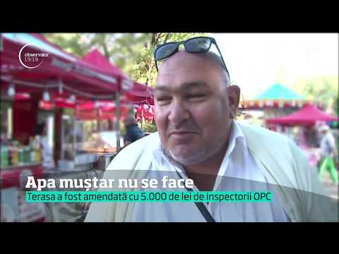 Muştar îndoit cu apă de câţiva ospătari din Târgovişte