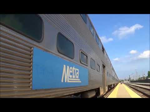 Metra Train Tagged with Graffiti